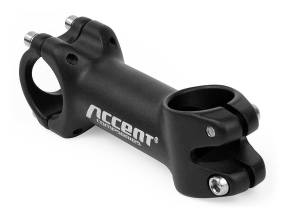 Wspornik kierownicy Plain 1-1/8" / 110mm / 10° / 25.4mm, czarny piaskowany