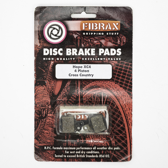 Klocki hamulcowe pół-metaliczne Fibrax ASH912 do hamulców Hope XC4 (4-tłoczkowe)