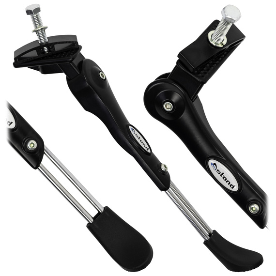 Nóżka, podpórka rowerowa centralna Tranz-X CD-109A, regulowana 24"-28", czarna