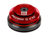 Stery zintegrowane Accent HI-EXE Taper 1-1/8"-1.5" IS42/IS52, czerwone, łożyska maszynowe