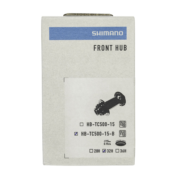 Piasta przednia Shimano HB-TC500, 15x110, Center Lock, 32H, czarna