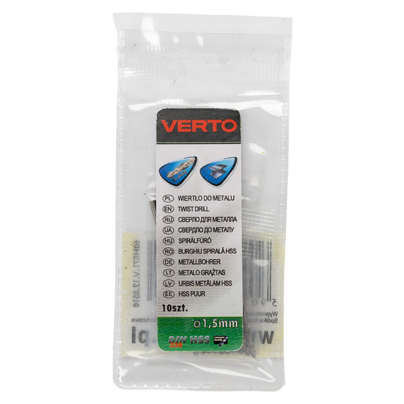 Wiertło do metalu Verto 1,5 mm HSS, 135°, 10 szt.