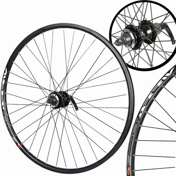 Koło tył MTB 27.5" Joystar MT21R, czarne, pod tarcze 6 śrub, QR