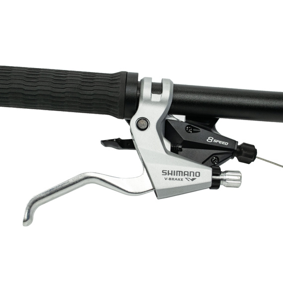 Klamkomanetka Shimano ST-M310-8R2, 8-rzędowa, V-brake, linka 2050 mm, czarno-srebrna