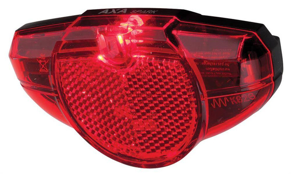 Lampka tylna Axa Spark z wyłacznikiem, rozstaw 50-80 mm czerwona