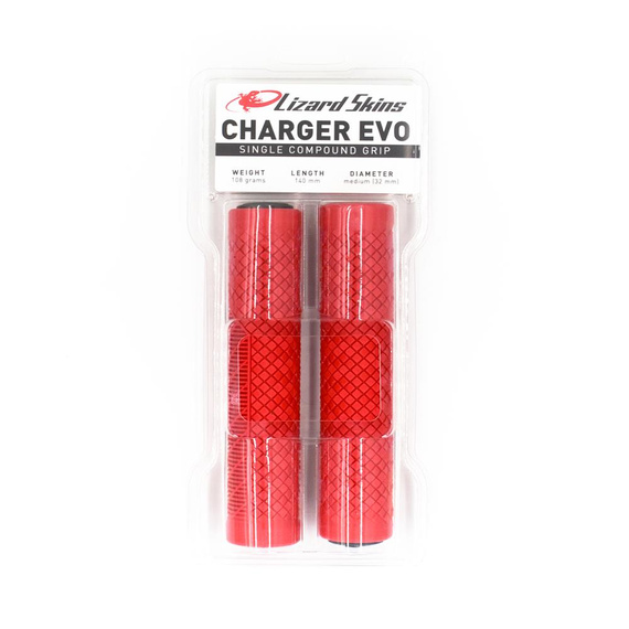 Chwyty Lizardskins Charger Evo SC 32x140 mm, czerwone