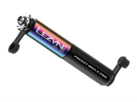 Pompka ręczna Lezyne Pocket Drive Pro ABS Flex 160psi, 141mm czarna neometallic