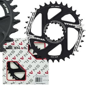 Tarcza mechanizmu korbowego SNAIL do Sram GXP, Truvativ, 34T, Direct Mount, 3 mm Offset, czarna, aluminium