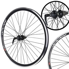 Koło tył MTB 27,5", F362TSE-8S, 8/9/10-rz, SLE, czarne, v-brake