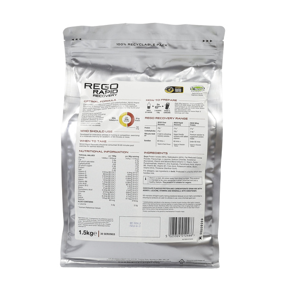 Napój regeneracyjny, potreningówka SIS REGO Rapid Recovery Czekoladowy, 1,5 Kg, proszek