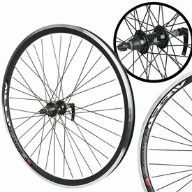 Koło tył MTB 27,5", JY-752DSE, wolnobieg, szprychy SLE, czarne, v-brake