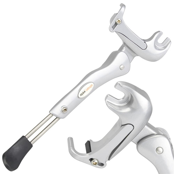 Outlet Podpórka tylna Atranvelo Stylo 24"-28", regulowana, pod hamulec tarczowy, aluminowa, srebrna