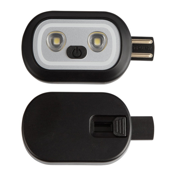 Czapka z wbudowaną latarką LED RGB, ładowanie USB, grafitowa