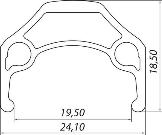 Obręcz Accent Voyager 28" 700C 36 otworów czarna