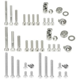Zestaw śrub nierdzewnych do montażu błotników, bagażników i akcesoriów rowerowych, M5/M6