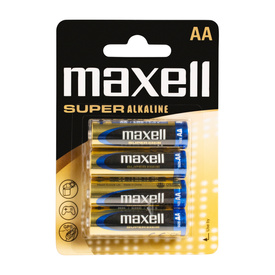 Baterie alkaliczne MAXELL Super Alkaline, 4 szt. LR6 / AA / 1,5V, blister