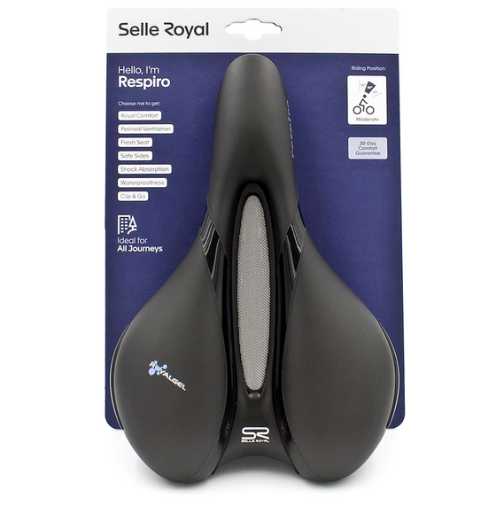 Siodełko Selle Royal Respiro Soft  Moderate 60st. żelowe + elastomery unisex