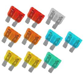 Zestaw bezpieczników samochodowych Uni 19 mm, 10 sztuk