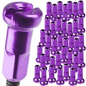 Nyple Dartmoor Dart-323, 12 mm, aluminiowe, fioletowe - opakowanie 38 szt.