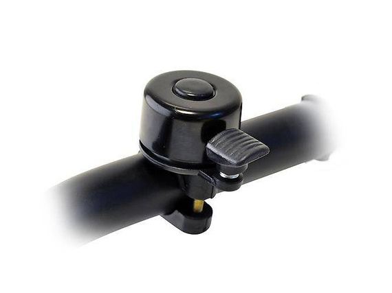 Dzwonek rowerowy Mini-Flick, na kierownicę 22,2 mm, czarny