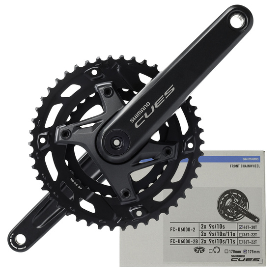 Mechanizm korbowy Shimano Cues  FC­U6000­-2, 2 x 9/10/11-rz, 175 mm, 46/30T,  