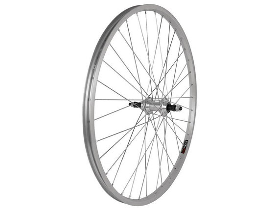 Tylne koło aluminiowe srebrne 26" - piasta stalowa