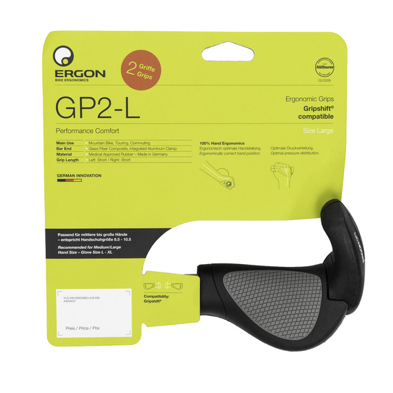 Chwyty kierownicy ERGON GRIP GP2 L GripShift, 105 mm, para