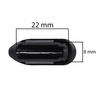 Przelotka ramy do pancerza, YF-W07, 22 x 8 mm, czarna