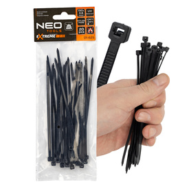 Opaski zaciskowe, zipki NEO-Tools Extreme 3,6 x 150 mm, 20 szt., czarne
