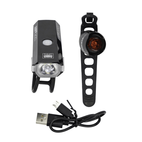 Outlet Zestaw lampek Cateye Ampp200 i Orb, 200 lm, USB + CR2032