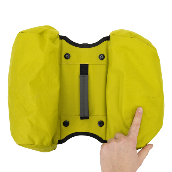 OUTLET Dwuczęściowe sakwy Racktime Vida (2x12 L), z adapterem Snapit, zółto-szare