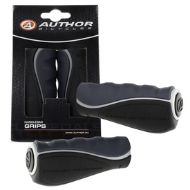 Chwyty kierownicy Author Ergo-2 102 mm czarno-szare