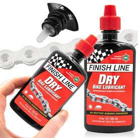 Olej do łańcucha Finish Line Dry Lube 120 ml, Non-Stic Ceramic, z azotkiem boru