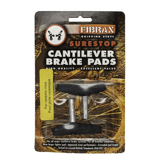 OUTLET- Klocki hamulcowe Fibrax ASH298C Sure Stop, czarne, Cantilever, trzpień, 65 mm, do ceramicznych obręczy