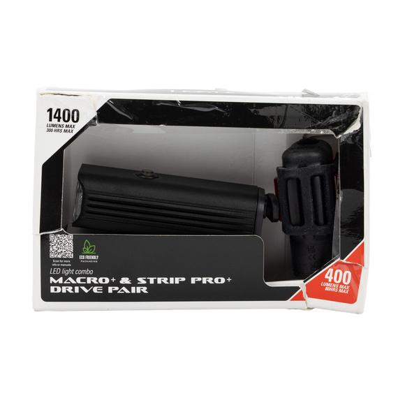 Outlet Zestaw lampek Lezyne Macro Drive 1400+, Strip Drive Pro 400+, USB-C