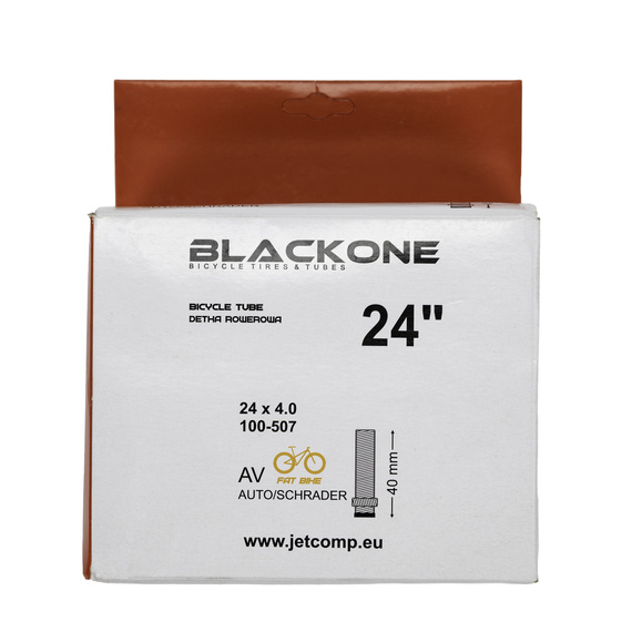 Dętka BlackOne FAT BIKE 24"x4.0, 100-507, AV-40mm, zawór gwintowany
