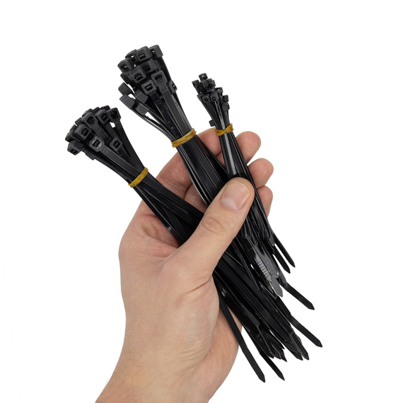 Opaski zaciskowe NEO-Tools Extreme MIX 2,5x100 mm - 4,4x120 mm - 4,8x200 mm, 75 szt., czarne