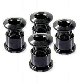 Śruba tarczy korby rowerowej RCW-085C M8x0,75x8,5mm BK, czarna, 4 sztuki