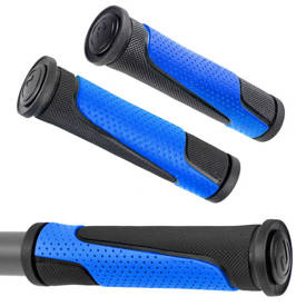 Chwyty kierownicy Accent Comet 2D 125mm, czarno-niebieskie