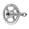 Mechanizm korbowy Klassik,  mocowanie kwadrat,  114 mm, 32 zęby, chromowany, rowerek dzieciecy