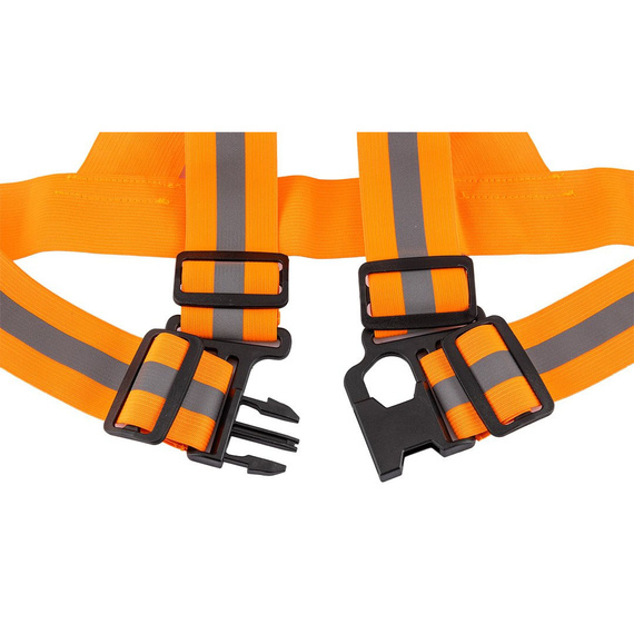Odblaskowe szelki bezpieczeństwa NEO, elastyczne, regulowane, pomarańczowe