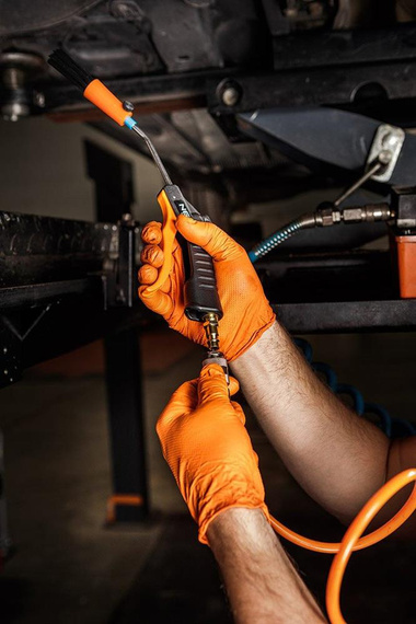 Przewód ciśnieniowy PE spiralny Neo Tools do sprężarki, 16 bar, 10 m, szybkozłączki