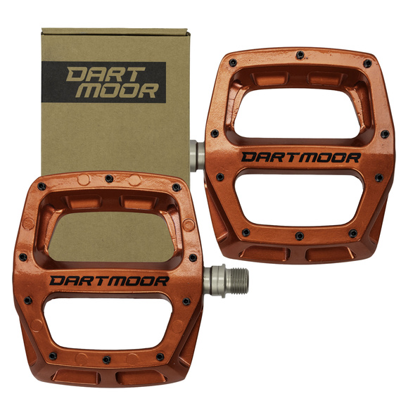 Pedały platformowe Dartmoor Vibe Pro Red Devil, czerwone, z pinami, łożyska maszynowe