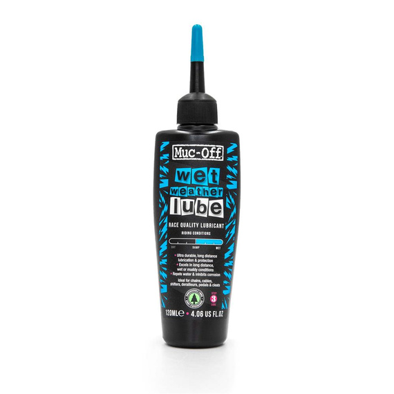 Olej do łańcucha MUC-OFF Wet Lube 120 ml, na mokre warunki