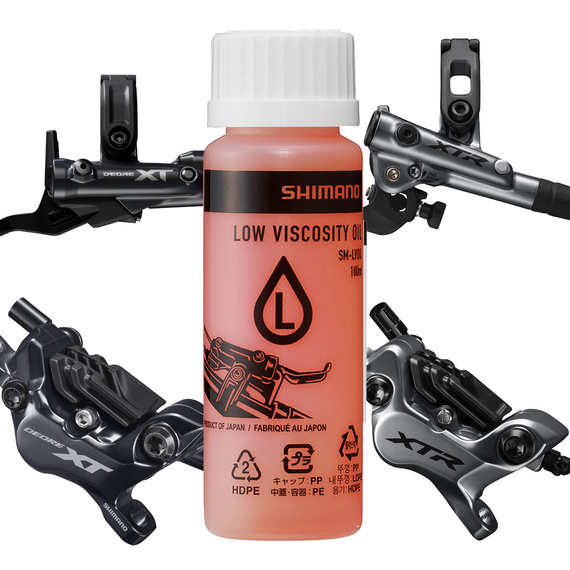 Olej mineralny do hamulców hydraulicznych Shimano Low Viscosity, XTR / Deore XT, 100 ml
