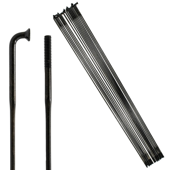 Zestaw 18 szt. szprych Sapim D-Light, cieniowane, 2,0 x 1,65 x 2,0 mm, bez nypli