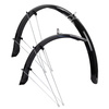 Błotniki Orion 26"/53 mm, zestaw przód i tył, PCV, czarny połysk
