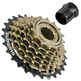 Wolnobieg nakręcany Shimano Tourney MF-TZ500 7 rzędów 14-28 + klucz DX-9715A