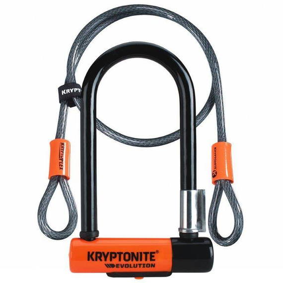Zapięcie U-lock Evolution Mini 7 8.3x17.8 cm + linka Kryptoflex 10mm/120