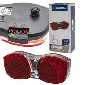 Lampka tylna na dynamo, Avenue z LED, na bagażnik z podtrzymaniem